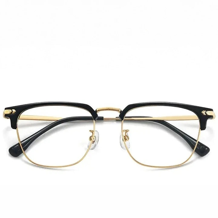 Zirosat Unisex Full Rim Square Alloy Eyeglasses 22601 - C1