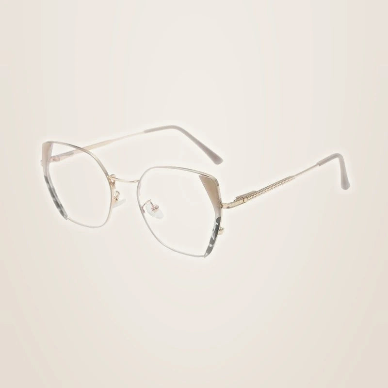 ZIrosat Unisex Full Rim Square Cat Eye Alloy Eyeglasses Z3031 - C2