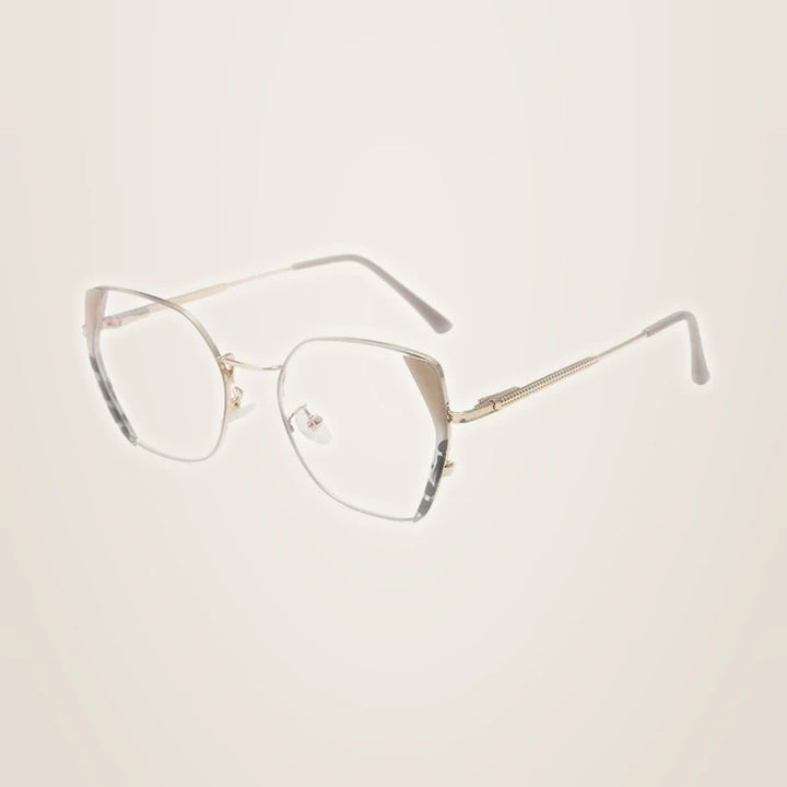 ZIrosat Unisex Full Rim Square Cat Eye Alloy Eyeglasses Z3031 - C2