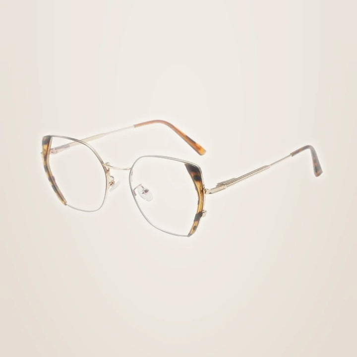 ZIrosat Unisex Full Rim Square Cat Eye Alloy Eyeglasses Z3031 - C3