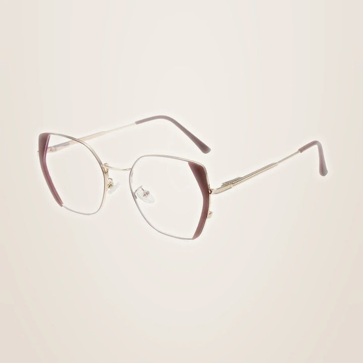 ZIrosat Unisex Full Rim Square Cat Eye Alloy Eyeglasses Z3031 - C5