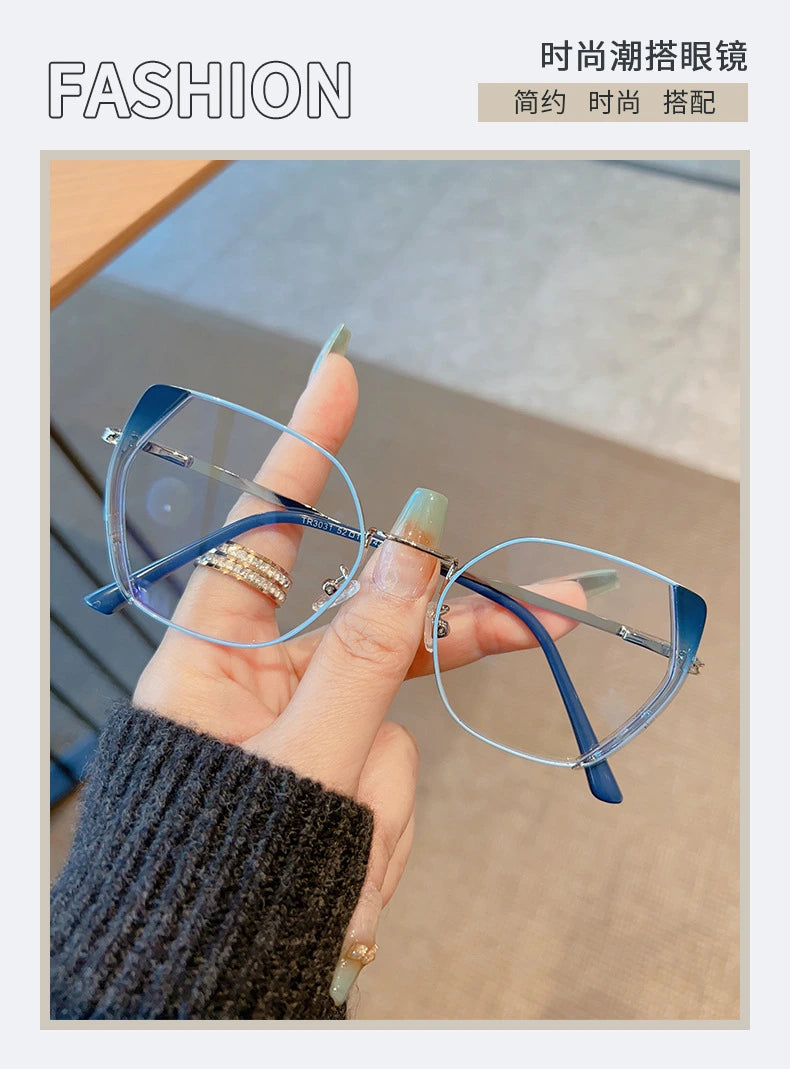 ZIrosat Unisex Full Rim Square Cat Eye Alloy Eyeglasses Z3031 - Size Chart