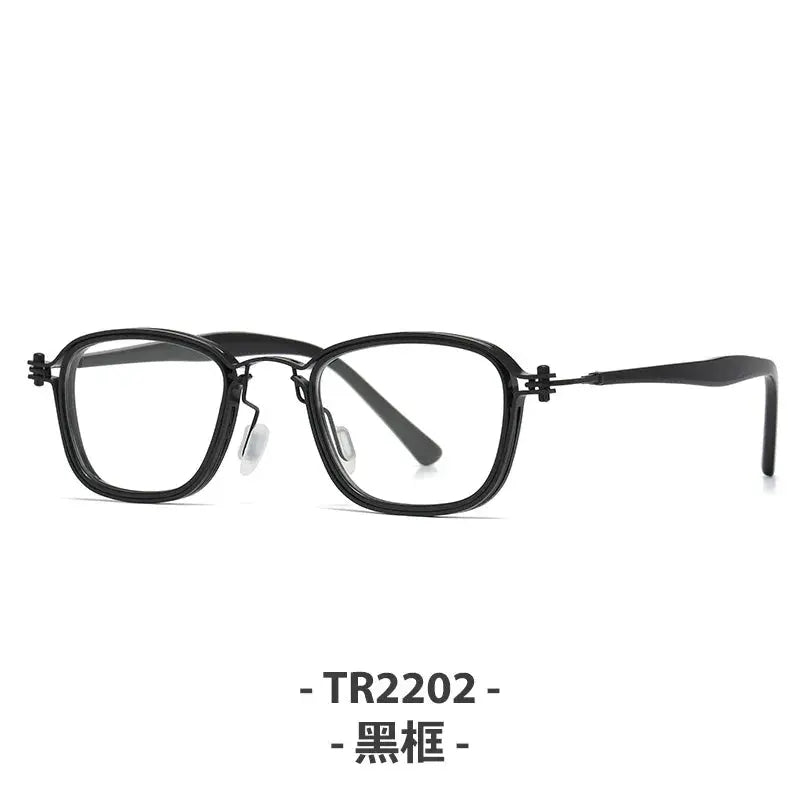 Zirosat Unisex Full Rim Square Round Tr 90 Alloy Eyeglasses 2202-03 - 2202 C3