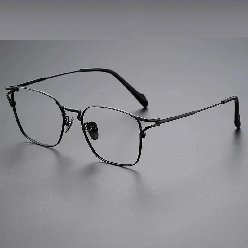 Zirosat Unisex Full Rim Square Titanium Eyeglasses 94238 - C1