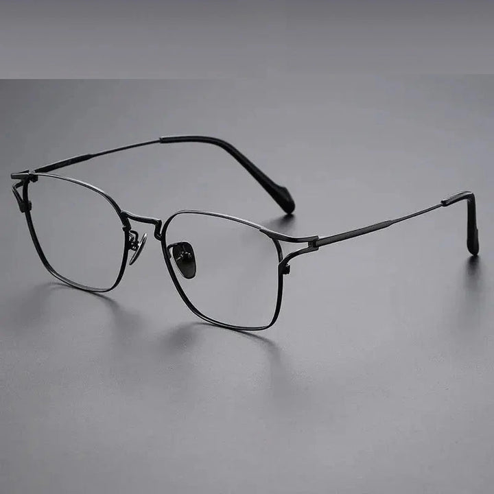 Zirosat Unisex Full Rim Square Titanium Eyeglasses 94238 - C1