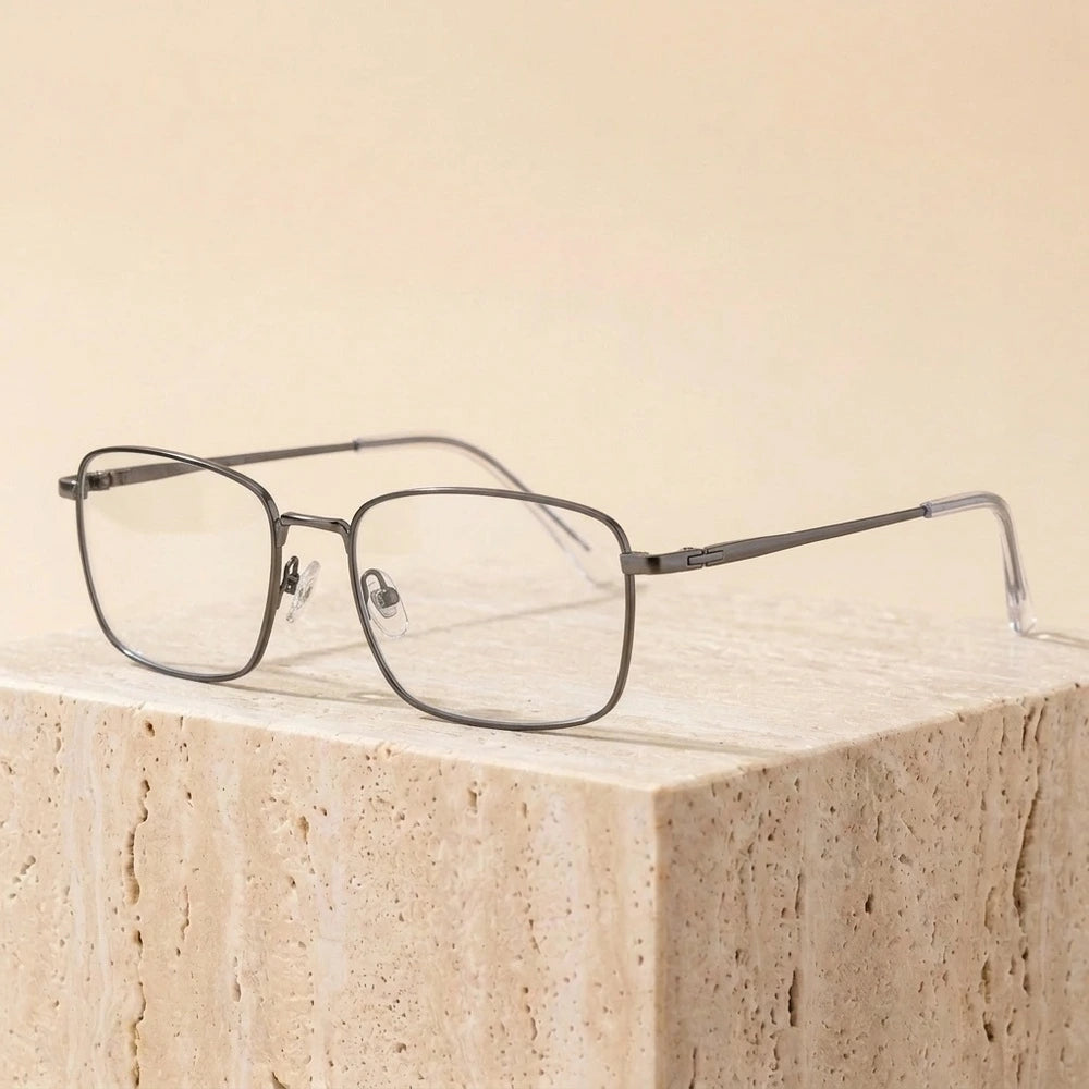 Zirosat Unisex Full Rim Square Titanium Eyeglasses 68012 - C4