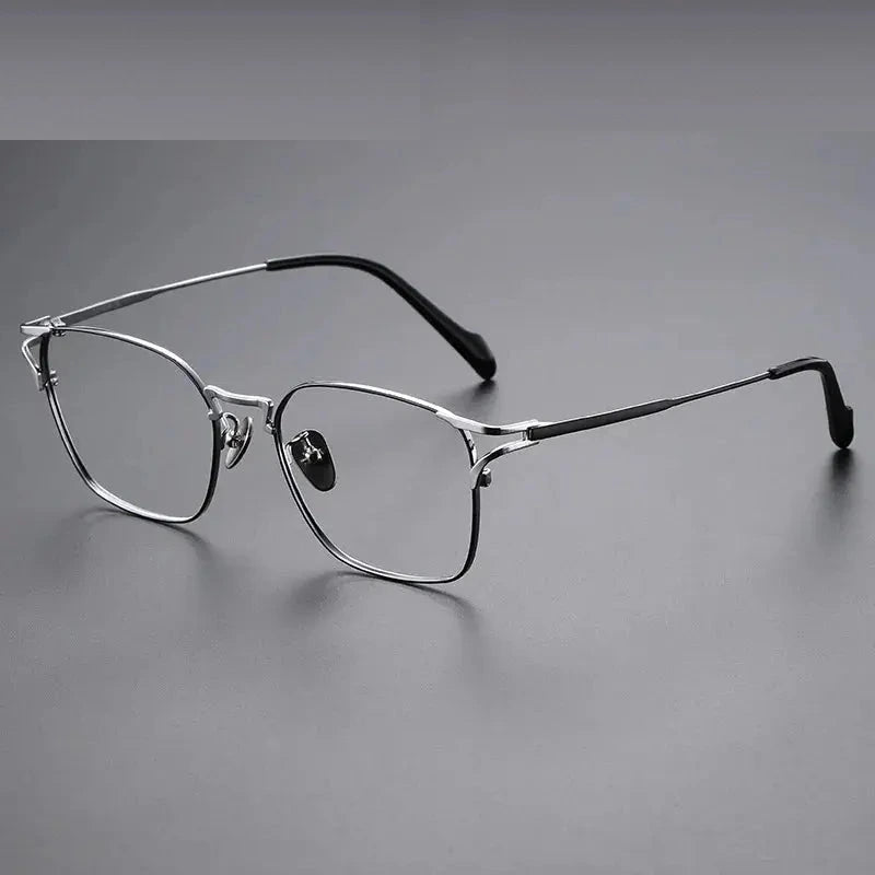 Zirosat Unisex Full Rim Square Titanium Eyeglasses 94238 - C4