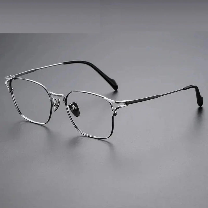 Zirosat Unisex Full Rim Square Titanium Eyeglasses 94238 - C4