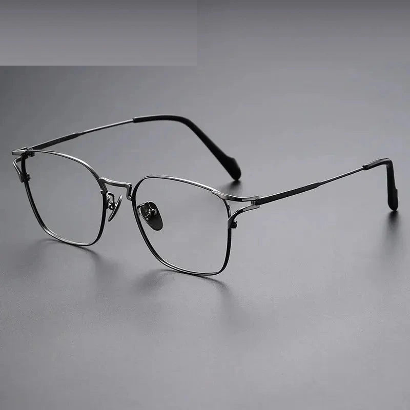 Zirosat Unisex Full Rim Square Titanium Eyeglasses 94238 - C5