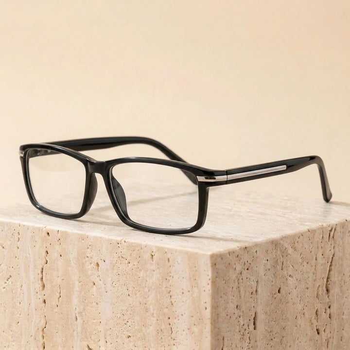 Zirosat Unisex Full Rim Square Tr 90 Alloy Eyeglasses 22553 - C1