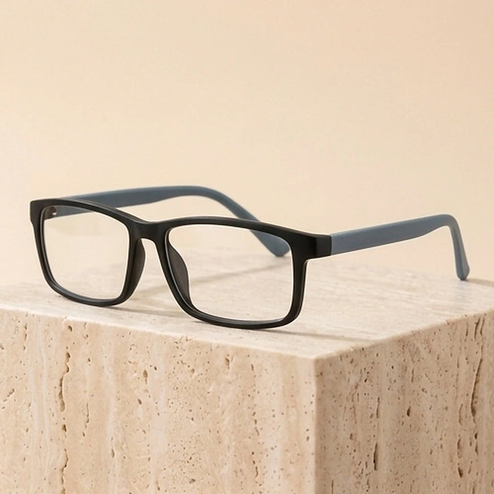 Zirosat Unisex Full Rim Square Tr 90 Alloy Eyeglasses 22553 - C22