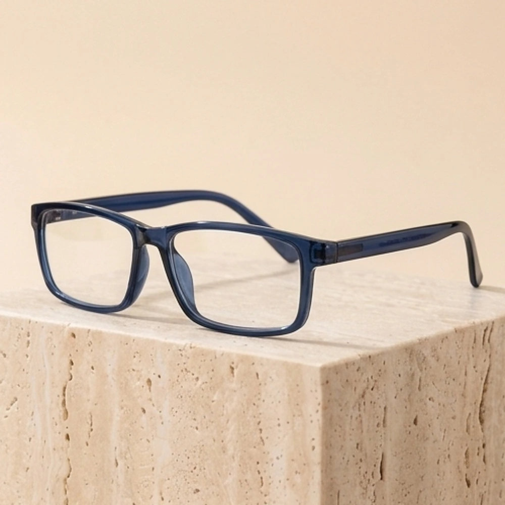 Zirosat Unisex Full Rim Square Tr 90 Alloy Eyeglasses 22553 - C5