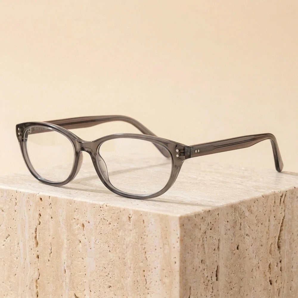 Zirosat Women's Full Rim Oval Cat Eye Tr 90 Titanium Eyeglasses 81059 - C4