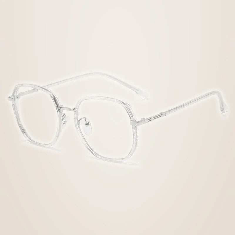 Zirosat Women's Full Rim Polygon Oval Tr 90 Titanium Eyeglasses 8880 - C5