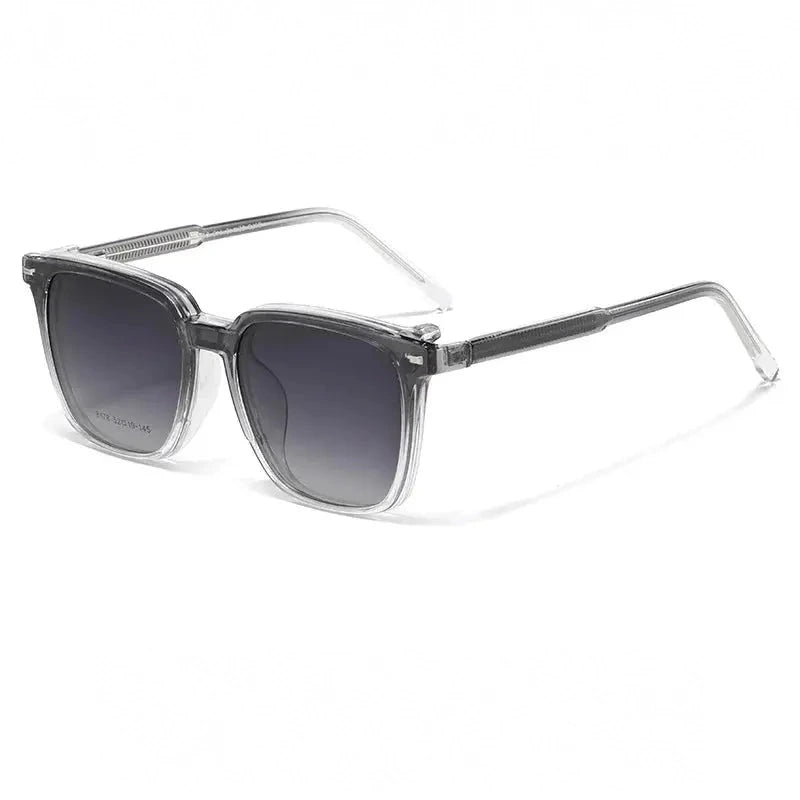 Zirosat Women's Full Rim Square Tr 90 Alloy Eyeglasses Clip On Sunglasses 8178 - C3