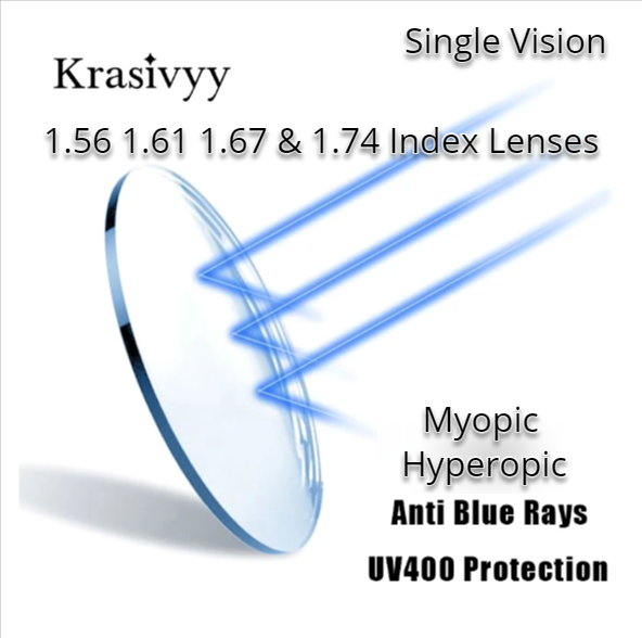 Krasivyy Aspheric Single Vision Clear Anti Blue Lenses Lenses Krasivyy Lenses   