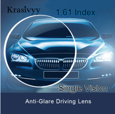 Krasivyy Single Vision 1.61 Index MR-8 Anti Glare Clear Driving Lenses Lenses Krasivyy Lenses   