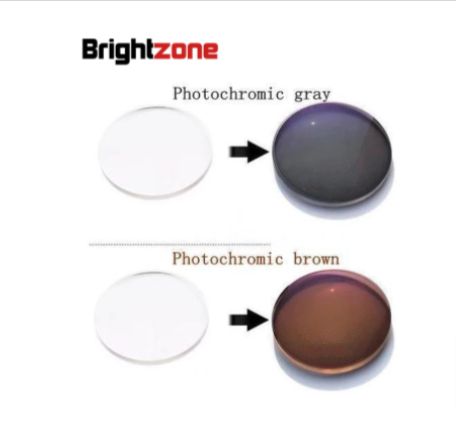 Brightzone 1.61 Index Photochromic Single Vision Transition Lenses Lenses Brightzone Lenses   