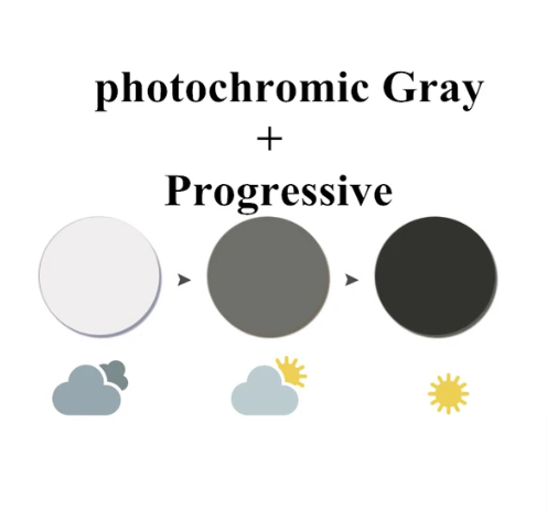 Black Mask Progressive Photochromic Gray Lenses Lenses Black Mask Lenses 1.56  