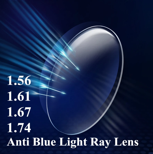 Black Mask Single Vision Aspheric Clear Anti Blue Light Lenses Lenses Black Mask Lenses   
