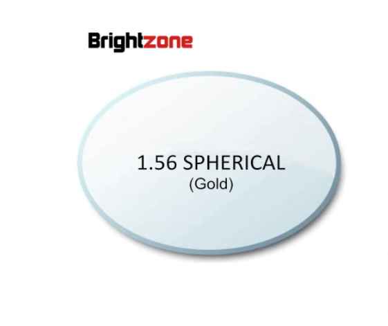 Brightzone 1.56 Index Single Vision Spherical Clear HC Gold Coated Lenses Lenses Brightzone Lenses   
