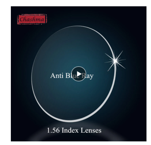 Chashma 1.56 Index Single Vision Anti Blue Aspheric Lenses Lenses Chashma Lenses   