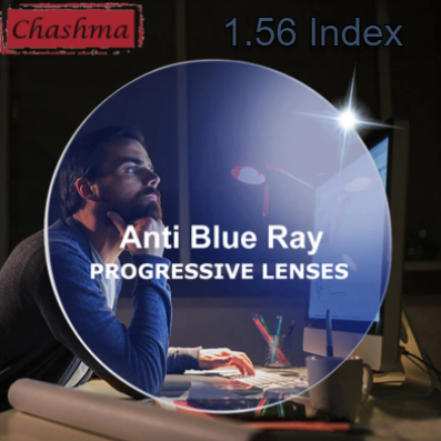 Chashma Office Progressive Anti Blue Light Clear Lenses Lenses Chashma Lenses 1.56  