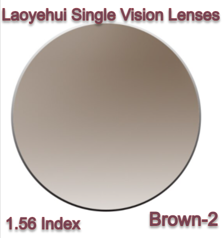 Laoyehui Non Polarized Acrylic Colorful Sunglass Lenses UV400 Lenses Laoyehui Sunglass Lenses 1.56 Brown-2 