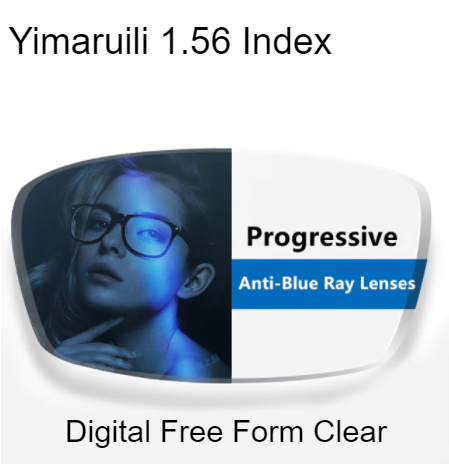 Yimaruili Free Form Progressive Clear Anti Blue Light Lenses Lenses Yimaruili Lenses 1.56  