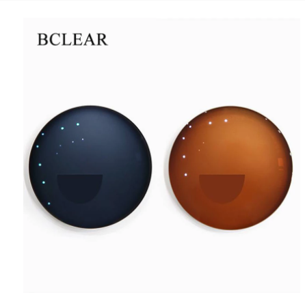 BCLEAR 1.56 Index Photochromic Flat Top Bifocal Lenses Color Brown Lenses Bclear Lenses   