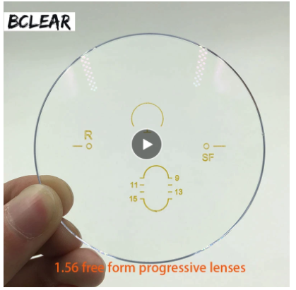 BCLEAR 1.56 Index Interior Free Form Progressive Lenses Color Clear Lenses Bclear Lenses   