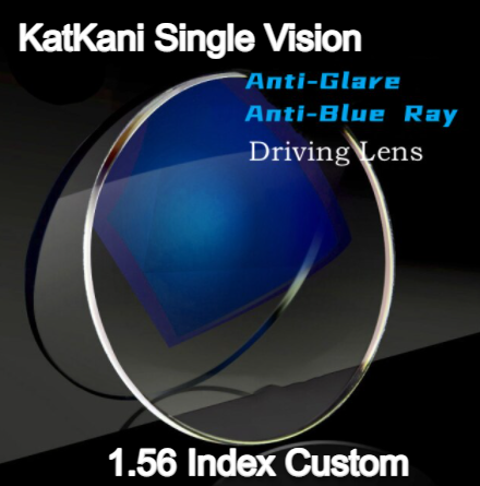 KatKani Aspheric Single Vision Anti Glare Anti Blue Clear Lenses Lenses KatKani Eyeglass Lenses 1.56 Custom 