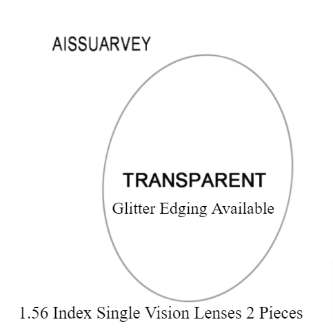Aissuarvey High Miyopia Double Sided Composite Lenses Lenses Aissuarvey Lenses 1.56 Transparent Glitter Edges 
