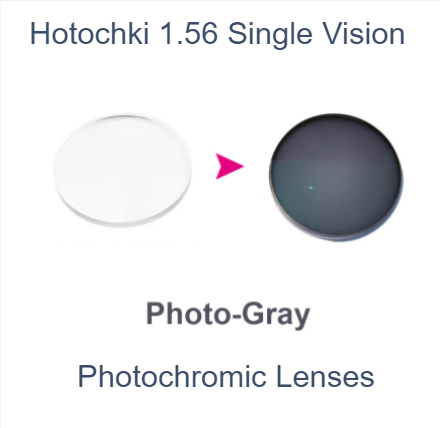 Hotochki 1.56 Index Single Vision Aspheric Photochromic Lenses Lenses Hotochki Lenses PhotoGray  