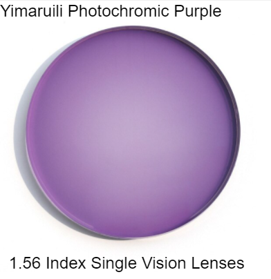 Yimaruili Photochromic Single Vision Aspheric Lenses Lenses Yimaruili Lenses 1.56 Purple 