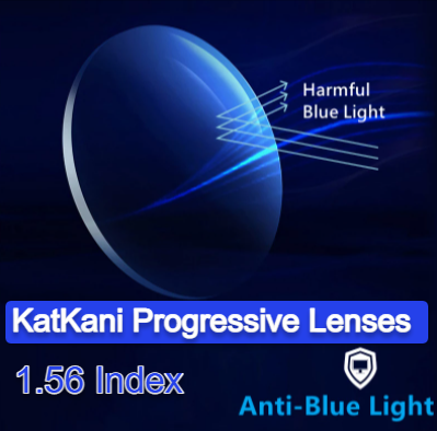 KatKani Aspheric Free Form Progressive Anti Blue Light Clear Lenses Lenses KatKani Eyeglass Lenses 1.56  
