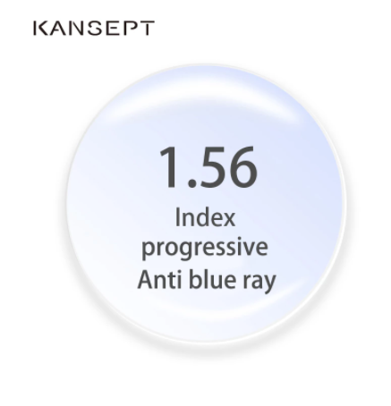 Kansept 1.56 Index Aspheric Anti Blue Progressive Lenses Color Clear Lenses Kansept Lenses   