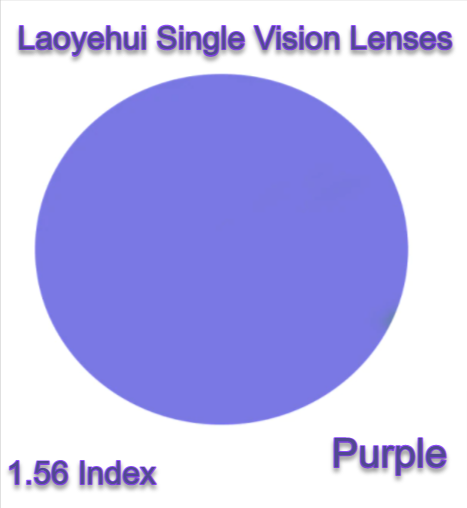 Laoyehui Non Polarized Acrylic Colorful Sunglass Lenses UV400 Lenses Laoyehui Sunglass Lenses 1.56 Purple 