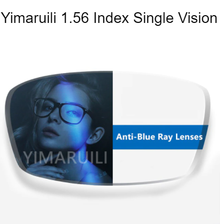 Yimaruili Single Vision Aspheric Anti Blue Light Clear Lenses Lenses Yimaruili Lenses 1.56 Hyperopia 