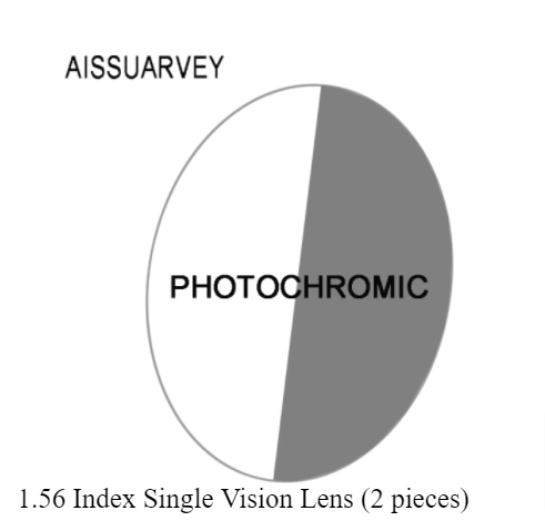 Aissuarvey High Miyopia Double Sided Composite Lenses Lenses Aissuarvey Lenses 1.56 Photochromic Gray 