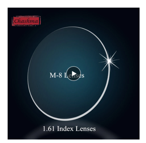 Chashma 1.61 Index Single Vision Aspheric M-8 Resin Lenses Clear Lenses Chashma Lenses   