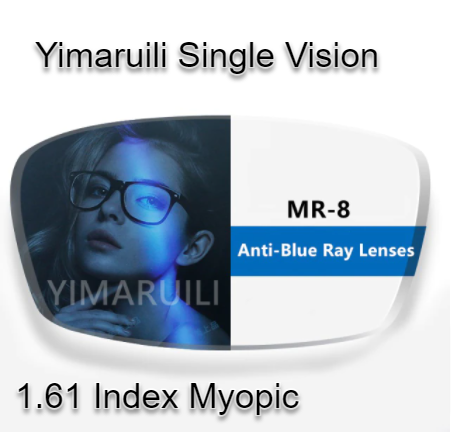 Yimaruili MR-8 Single Vision 1.61 Index Clear Lenses Lenses Yimaruili Lenses Anti Blue Myopia  