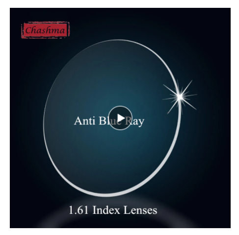 Chashma 1.61 Index Single Vision Anti Blue Aspheric Lenses Lenses Chashma Lenses   
