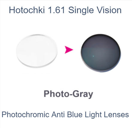 Hotochki 1.61 Index Single Vision Photochromic Anti Blue Light Lenses Lenses Hotochki Lenses   