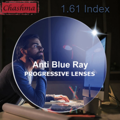 Chashma Office Progressive Anti Blue Light Clear Lenses Lenses Chashma Lenses 1.61  