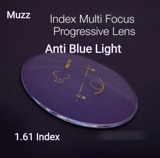Muzz Multi Focus Aspheric Progressive Clear Lenses Lenses Muzz Lenses 1.61 Anti Blue Light 