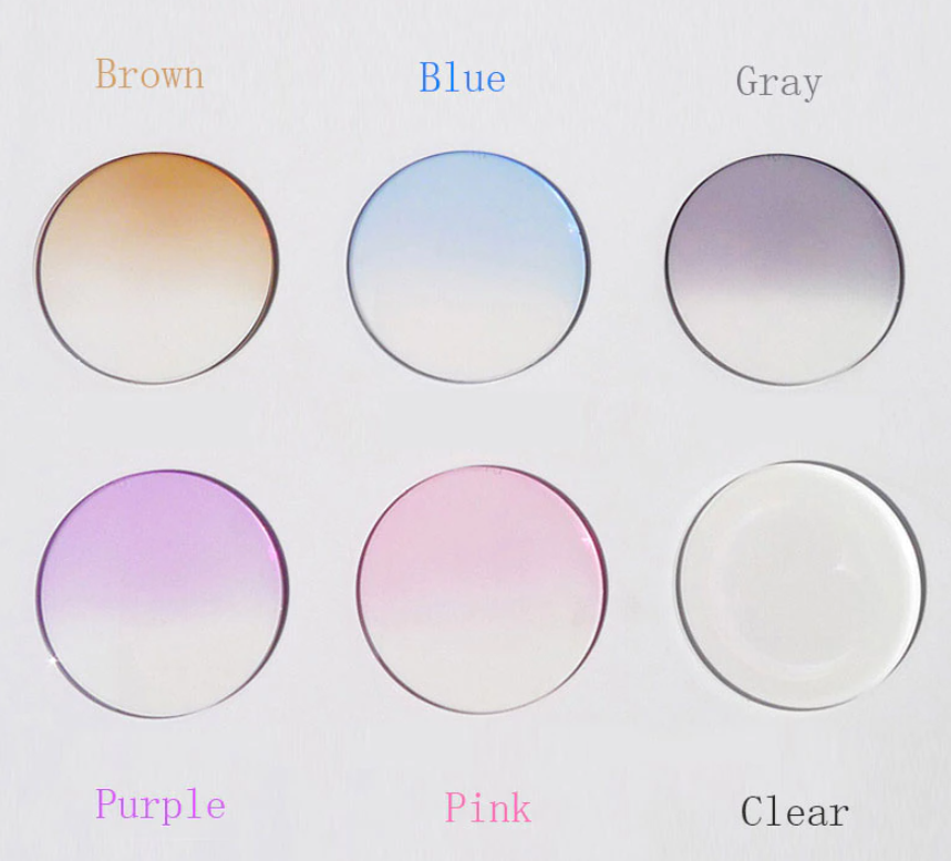 Chashma 1.61 Index M 8 Progressive Tinted Lenses Color Gradient Pink Lenses Chashma Lenses   