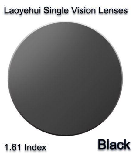 Laoyehui Non Polarized Acrylic Colorful Sunglass Lenses UV400 Lenses Laoyehui Sunglass Lenses 1.61 Black 