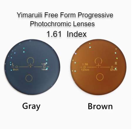 Yimaruili 1.61 Index Free Form Progressive Photochromic Lenses Lenses Yimaruili Lenses   