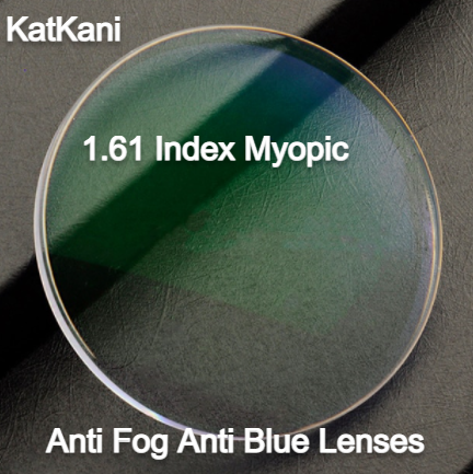 KatKani Aspheric Anti Fog Anti Blue Clear Lenses Lenses KatKani Eyeglass Lenses 1.61 Myopic 